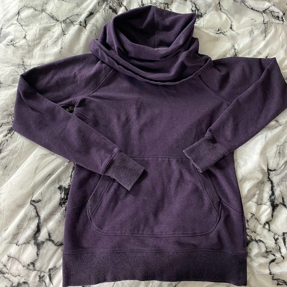 LL bean plum purple cowl neck pullover